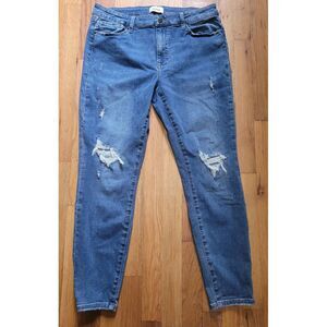 Pistola Women Skinny Blue Jeans Distressed Ankle Pants Size 32
